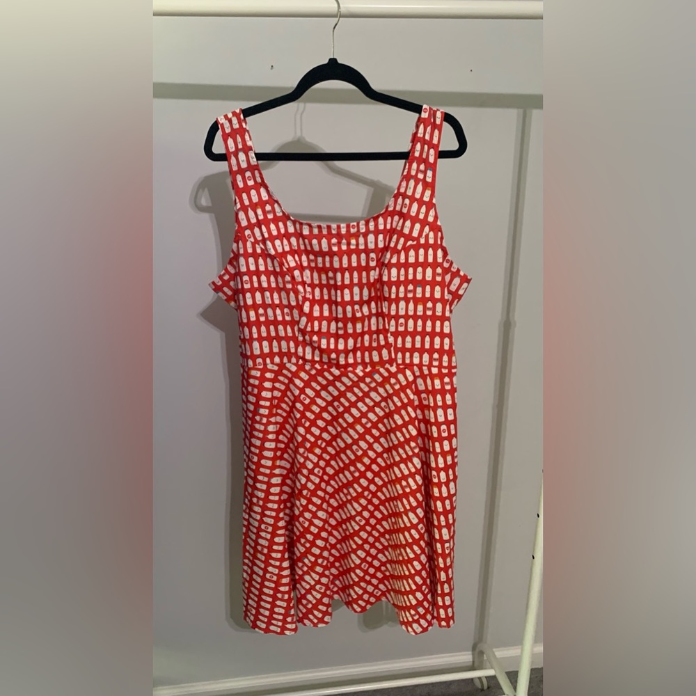 Unique vintage red milk bottle dress